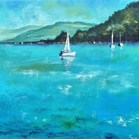 Balatoni vitorlások festmény PreszyArt