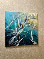 HATALMAS VITORLÁS 90x90cm vászon festmény PreszyArt