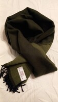 Vintage férfi FZ Calimala Firenze zöld pihe puha kasmír? sál , 35 x 180 cm + rojt / nem használt