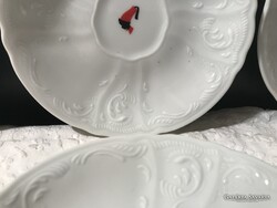 TÁNYÉR - PORCELÁN - 6 db - JULIUS MEINL  - 12 cm - DOMBORÚ - HÓFEHÉR