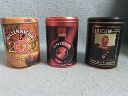 Unicumos fémdobozok, 3 db, klasszikus, Milenicum, Next