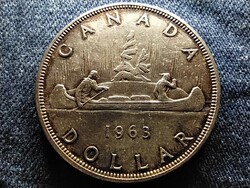 Kanada II. Erzsébet kenu .800 ezüst 1 Dollár 1963