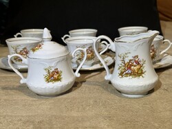 Lengyel Wloclawek porcelán teás / kávés készlet 6 személyes