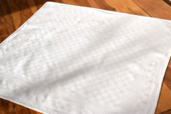 Antik Régi Art Deco damaszt szalvéta kockás törlő konyharuha terítő garnitúra 4 db 57 x 53