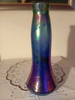 GIFT COLLECTION! Márton Horváth: Blown, spun, iridescent vase from the 
