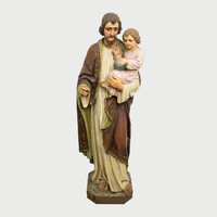 Szent József és gyermek Jézus templomi szobor