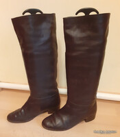 Bundabéléses bőrcsizma, csizma. 38,5 -ös