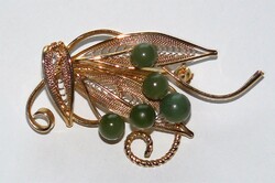 Antik, elegáns, míves megmunkálású kitűző, bross.