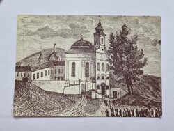 MÁRIABESNYŐ - Búcsújárás Máriabesnyőn Fametszet 1856-ból postatiszta képeslap Városi Helytörténet