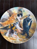 Gyűjtöi cicás tányér