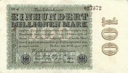 100 millió százmillió márka 1923.08.22. Privát kiadás Vj. Hakensterne Németország 3.
