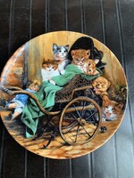 Gyűjtöi cicás tányér