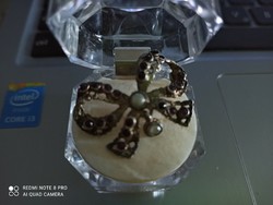 Antik ezüst masni bross