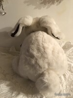 NYÚL - PLÜSS - 36 x 32 x 26 cm - HÓFEHÉR  - MINŐSÉGI - GYŰJTEMÉNYBŐL - NÉMET