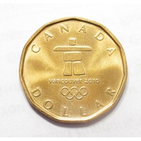 Kanada,1 dollar 2010 - Vancouveri Téli Olimpia aUNC+ ötvözet