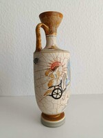 Olasz majolika, kerámia váza, 25.5 cm magas