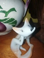 Art deco Hollóházi róka egyik füle érdekes szerintem gyári hibás
