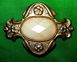 Antik nagyon szép köves bross kitűző 5 x 5 cm a képek szerint