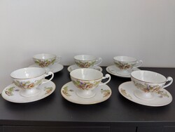 Hutschenreuther antik porcelán teáscsésze készlet