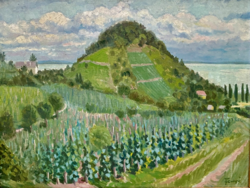 Fenyő Andor Endre: Szigligeti táj- Képcsarnokos