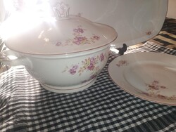 Zsolnay leveses ,húsos ,lapos tányér