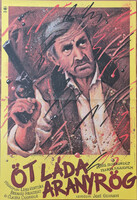 Öt láda aranyrög, eredeti filmplakát,moziplakát