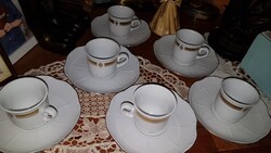Zsolnay -HB- aranyozott ligaturás-MONOGRAMM-os -KÁVÉHÁZI  -ritka -retró készlet ( szép állapot)!