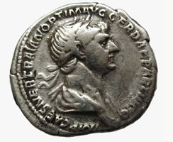 Római Birodalom – Traianus ezüst dénár (Kr. u. ~116)