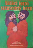 Akiket forró szenvedély hevít, eredeti filmplakát,moziplakát