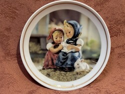 Goebel porcelán falitányér, falidísz, Hummel, húsvét