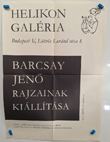 Helikon Galéria Barcsay Jenő rajzainak kiállítása 1972 plakát