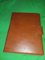 Régi szép állapotú bőr iratrendező , tartó mappa, dosszié 31 x 21, 5 cm a képek szerint