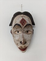 Afrikai maszk patinás fa maszk Punu népcsoport Gabon africká maska afrikanische Maske D705 489 6136