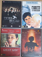 4 db. DVD film egyben : Európai népszerű művek (Két férfi a városban,Tigrisbrigád,Piaf,Szent Szív)
