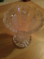 Gyönyörű hibátlan ólomkristály tál, pohár, kehely