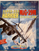Two Classic PC Flight sims Super-Vga Harrier / Mig-29M (Accolade/Domark) PC játék 386-os gépekre 199