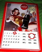Retro FÉM LEMEZ fali dísz COCA COLA - ÖRÖKNAPTÁR 21 X 30 cm a képek szerint