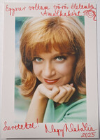 Nagy Natália írónő, színésznő által aláírt fénykép ("Vörös Amálka")