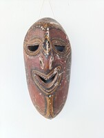 Antik kwoma maszk Pápua Új-Guinea festett faragott fa 494 6143