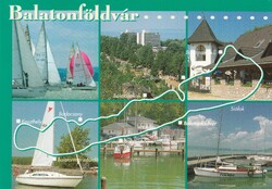 Ba - 1009  Modern Balatoni képek: BALATONFÖLDVÁR  ( vonalkódos)