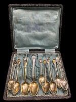 Ezüst- Zománcozott kanál gyűjtemény - Német