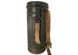 Eredeti Wehrmacht M38 gázmaszk szett hengerrel - Teljes készlet, Gyűjtői állapot