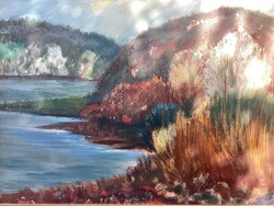 Szamosvári József (1931 - 2011 ) - Tópart / Balaton / Képcsarnokos