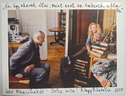 Nagy Natália írónő, színésznő által aláírt fénykép ("Mancikától! Dolce Vita!")