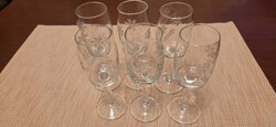 6 db kristály likőröspohár