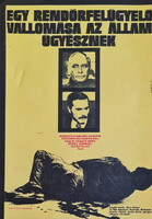 Egy rendőrfelügyelő vallomása az államügyésznek villamosplakát