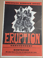 Országos Rendező Iroda Eruption brit zenekar fellépése Budapest Kisstadion 1980.VI.28 Plakát