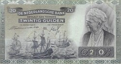 20 gulden 1941 Hollandia Gyönyörű