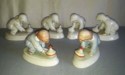 6 db. Zsolnay / Sinkó figura, szobor.