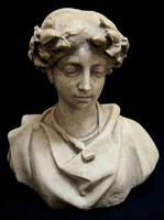 DT/489. – Antik klasszicista kőből faragott női mellszobor